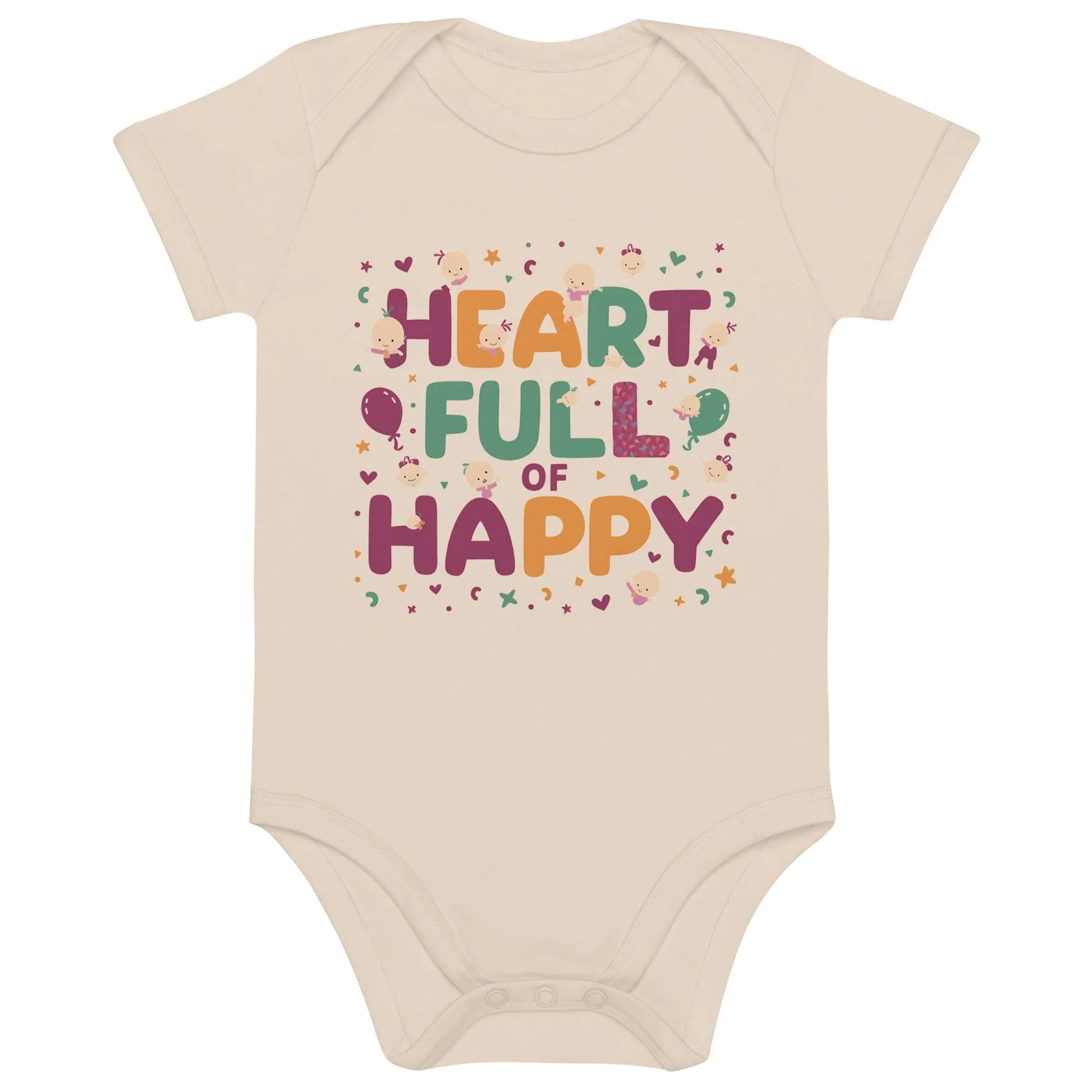 Heart Full Of Happy | Organic Cotton Baby Bodysuit - AwRans Clothing