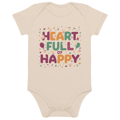 Heart Full Of Happy | Organic Cotton Baby Bodysuit - AwRans Clothing