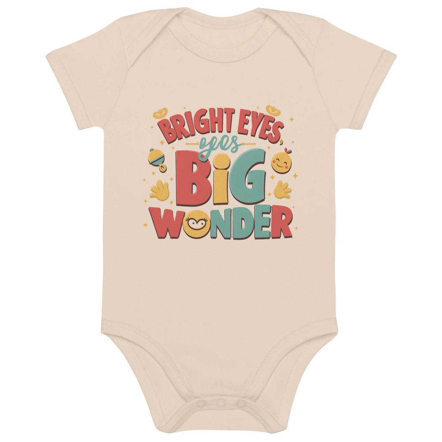 Bright Eyes Big Wonder | Organic Cotton Baby Bodysuit - AwRans Clothing