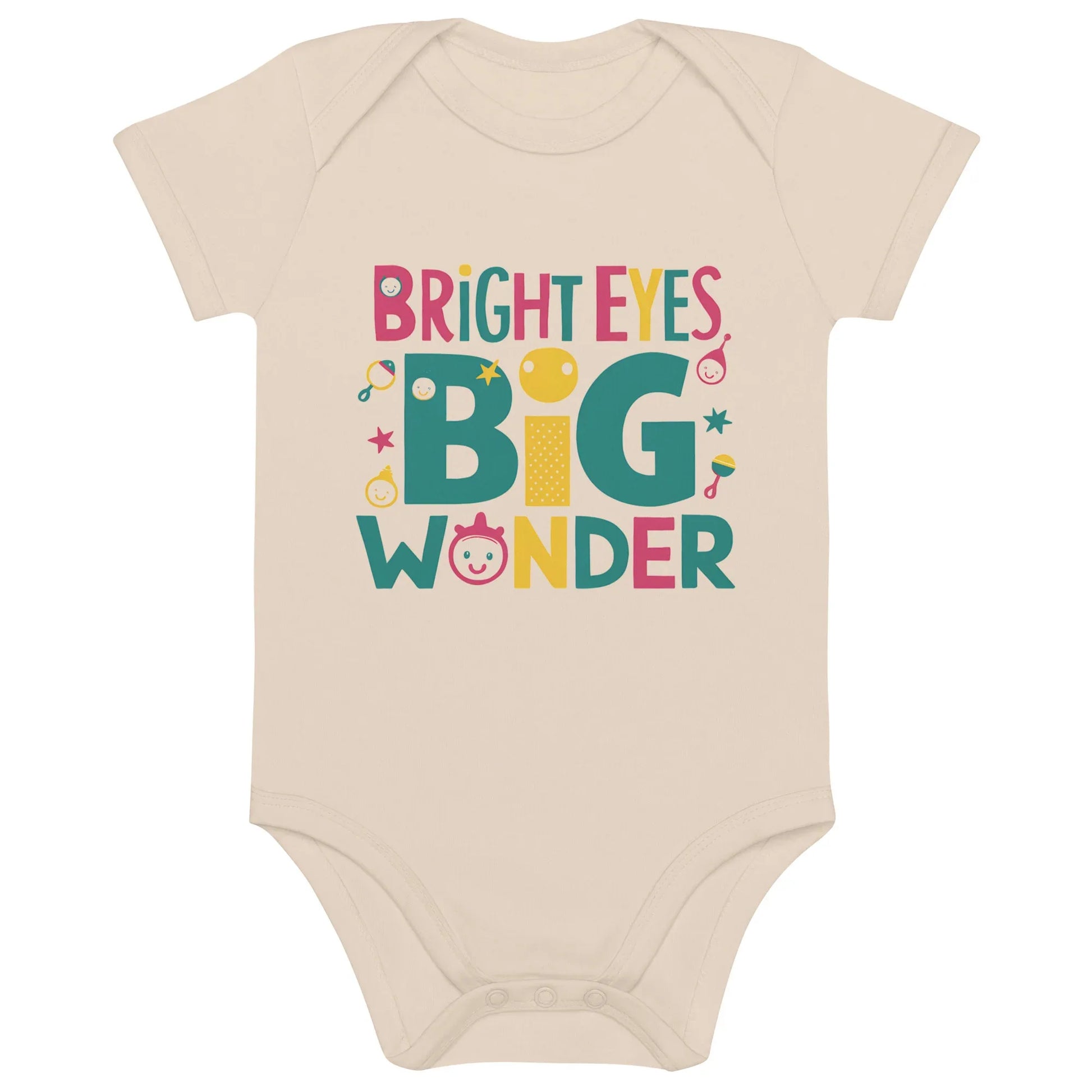 Bright Eyes Big Wonder | Organic Cotton Baby Bodysuit - AwRans Clothing