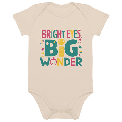 Bright Eyes Big Wonder | Organic Cotton Baby Bodysuit - AwRans Clothing