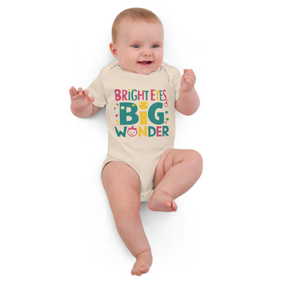 Bright Eyes Big Wonder | Organic Cotton Baby Bodysuit - AwRans Clothing