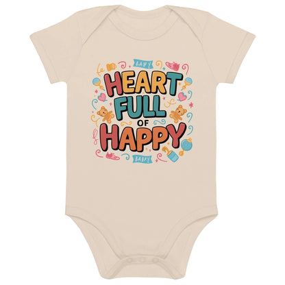 Heart Full Of Happy | Organic Cotton Baby Bodysuit - AwRans Clothing