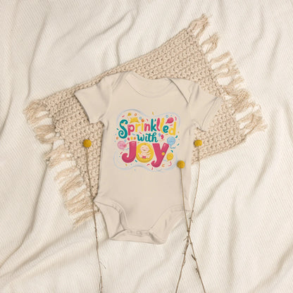 Sprinkled With Joy | Organic Cotton Baby Bodysuit - AwRans Clothing