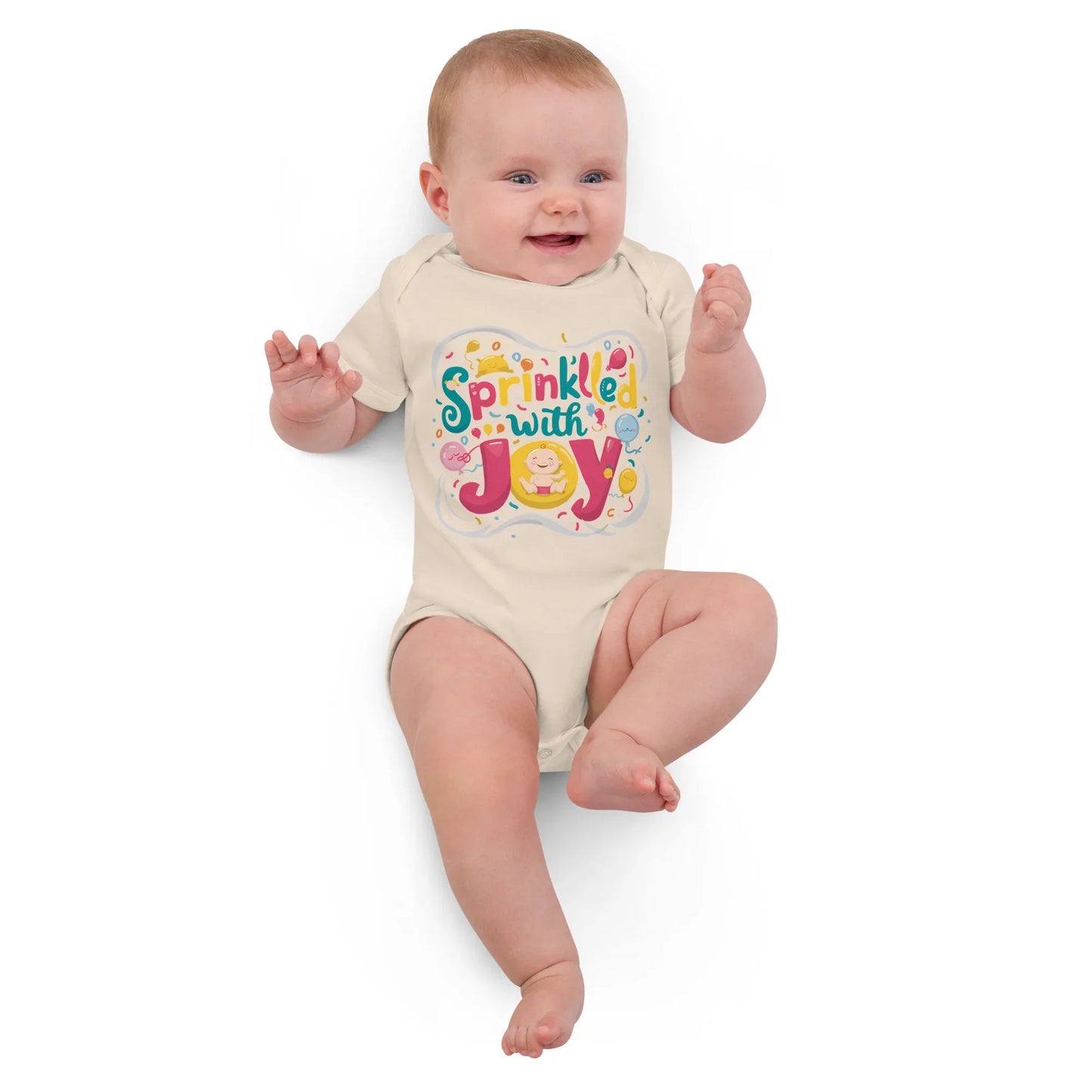 Sprinkled With Joy | Organic Cotton Baby Bodysuit - AwRans Clothing