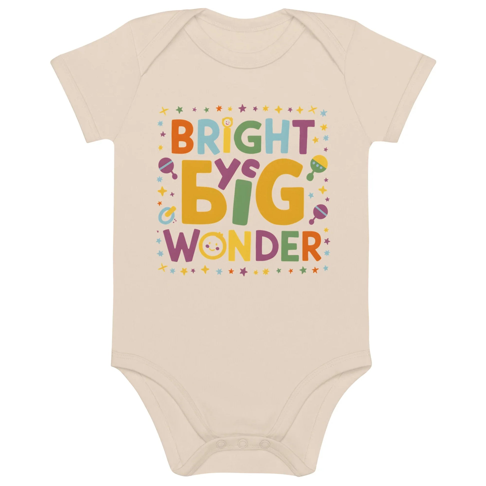Bright Eyes Big Wonder | Organic Cotton Baby Bodysuit - AwRans Clothing