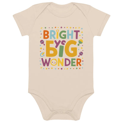 Bright Eyes Big Wonder | Organic Cotton Baby Bodysuit - AwRans Clothing