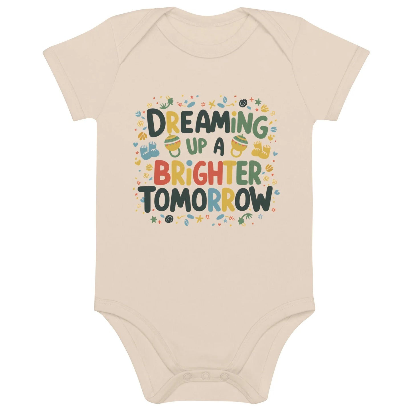 Dreaming Up A Brighter Tomorrow | Organic Cotton Baby Bodysuit - AwRans Clothing