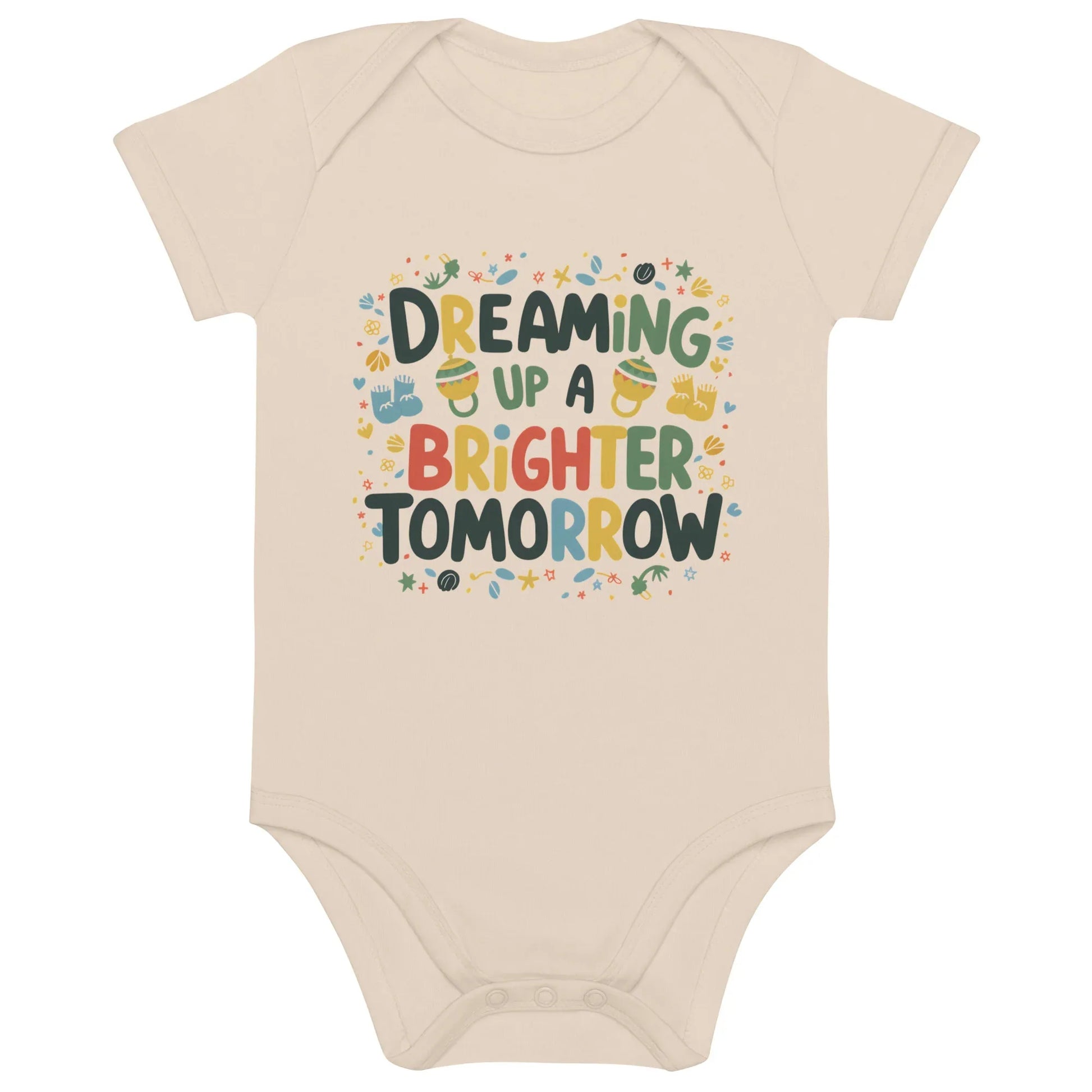 Dreaming Up A Brighter Tomorrow | Organic Cotton Baby Bodysuit - AwRans Clothing
