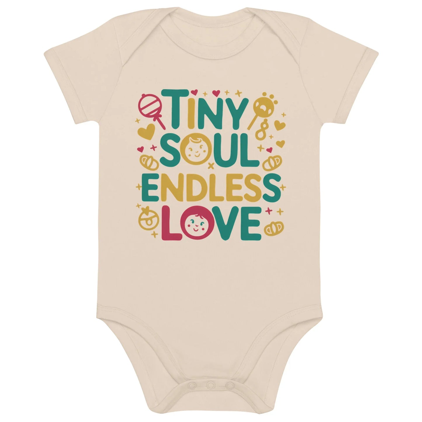 Tiny Soul Endless Love | Organic Cotton Baby Bodysuit - AwRans Clothing