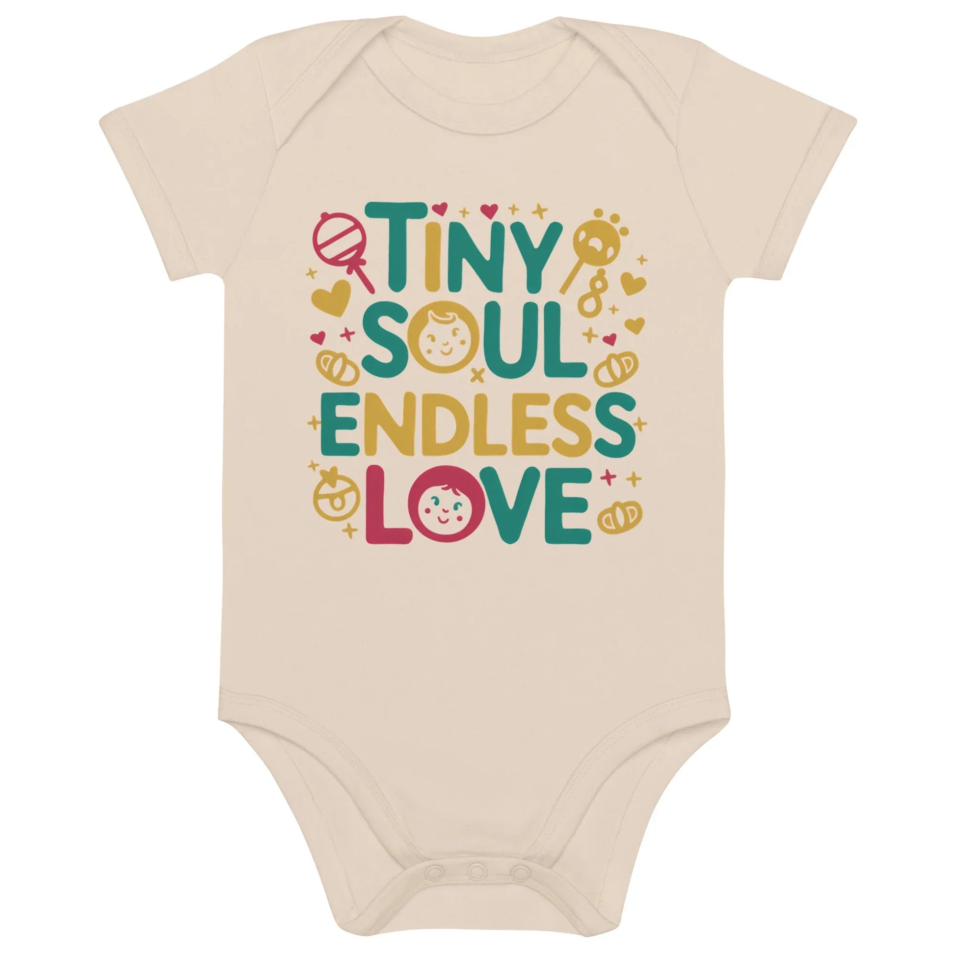 Tiny Soul Endless Love | Organic Cotton Baby Bodysuit - AwRans Clothing