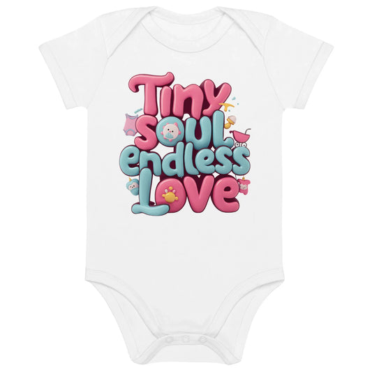 Tiny Soul Endless Love | Organic Cotton Baby Bodysuit - AwRans Clothing