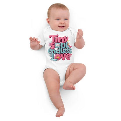 Tiny Soul Endless Love | Organic Cotton Baby Bodysuit - AwRans Clothing