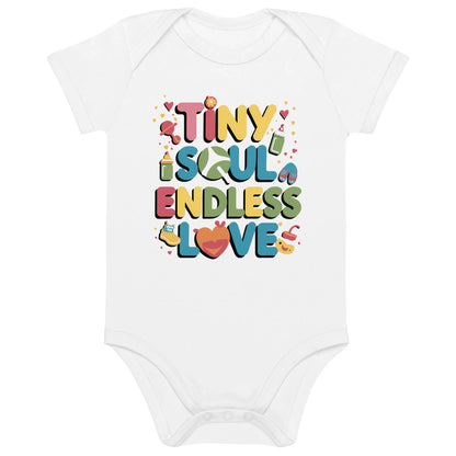 Tiny Soul Endless Love | Organic Cotton Baby Bodysuit - AwRans Clothing