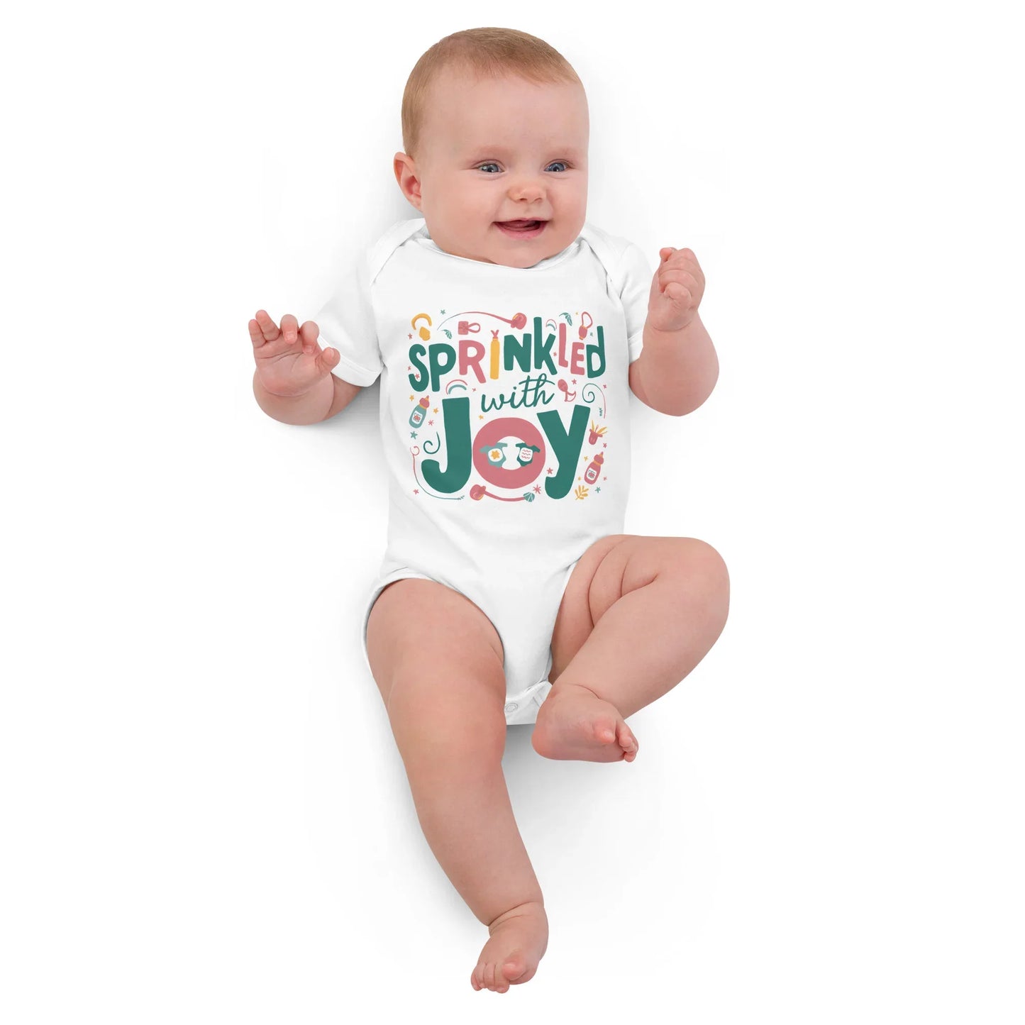 Sprinkled With Joy | Organic Cotton Baby Bodysuit - AwRans Clothing