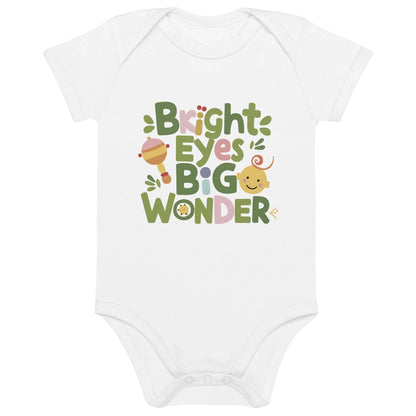 Bright Eyes Big Wonder | Organic Cotton Baby Bodysuit - AwRans Clothing