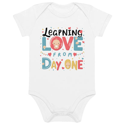 Learning Love From Day One | Organic Cotton Baby Bodysuit - AwRans Clothing