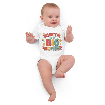 Bright Eyes Big Wonder | Organic Cotton Baby Bodysuit - AwRans Clothing