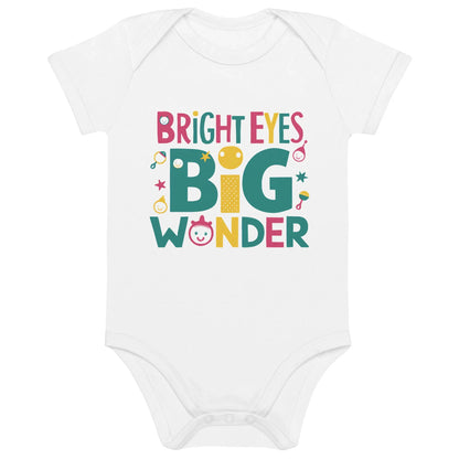 Bright Eyes Big Wonder | Organic Cotton Baby Bodysuit - AwRans Clothing