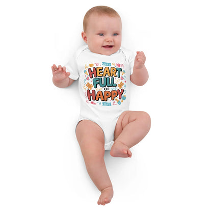 Heart Full Of Happy | Organic Cotton Baby Bodysuit - AwRans Clothing