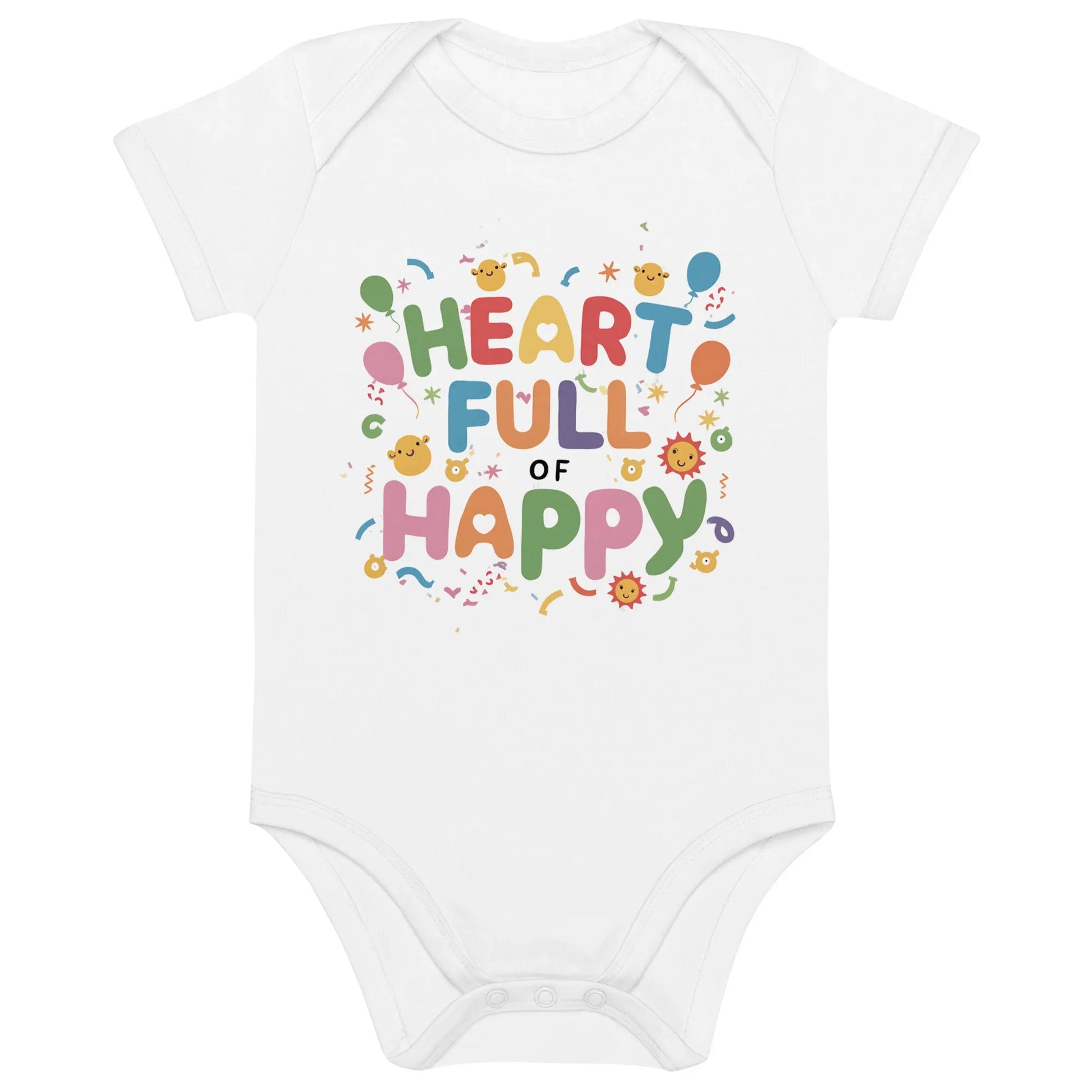 Heart Full Of Happy | Organic Cotton Baby Bodysuit - AwRans Clothing