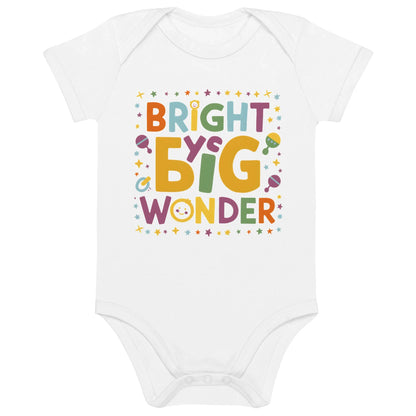 Bright Eyes Big Wonder | Organic Cotton Baby Bodysuit - AwRans Clothing