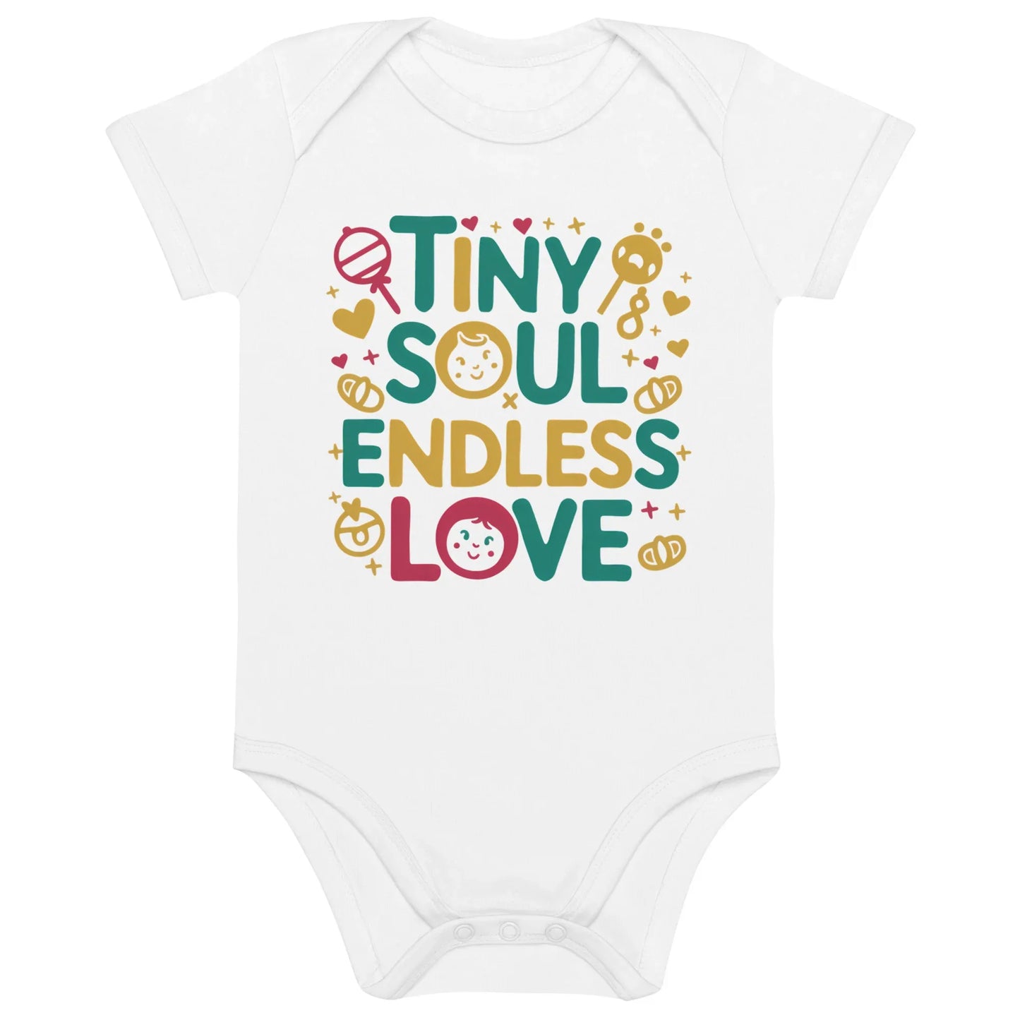 Tiny Soul Endless Love | Organic Cotton Baby Bodysuit - AwRans Clothing
