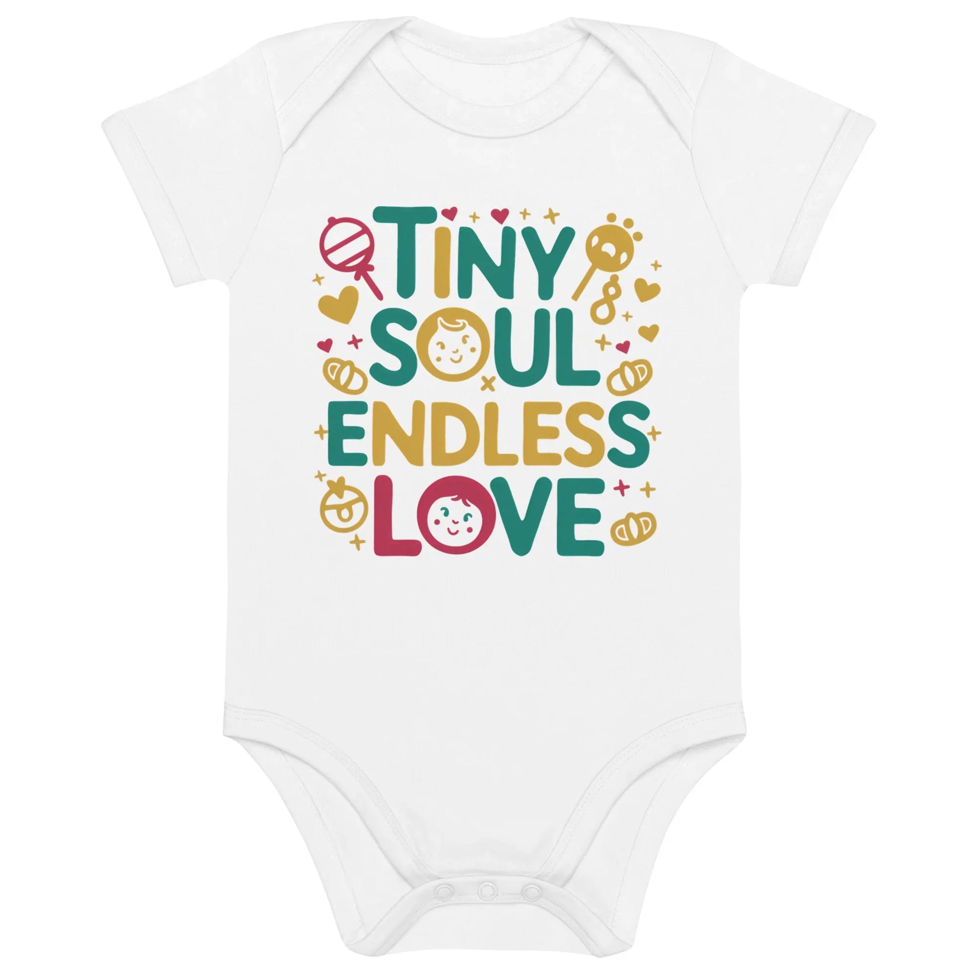 Tiny Soul Endless Love | Organic Cotton Baby Bodysuit - AwRans Clothing
