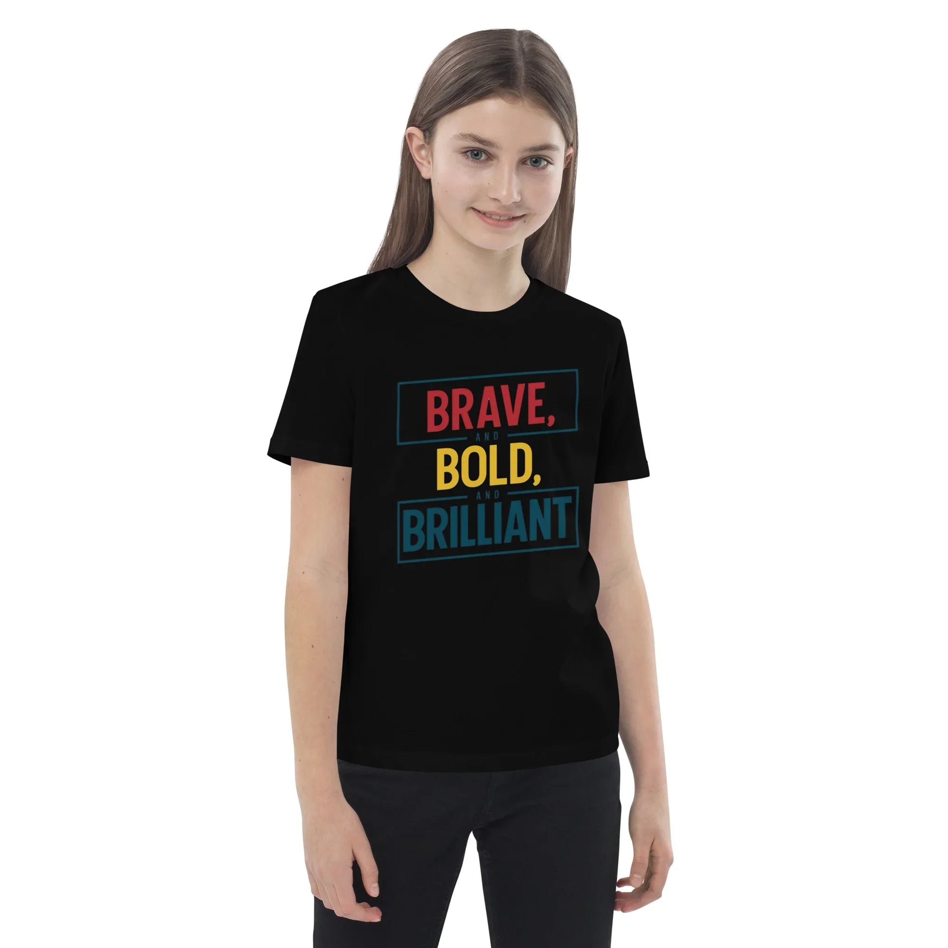 Organic Cotton Kids T-Shirt | Brave And Bold And Brilliant - AwRans Clothing