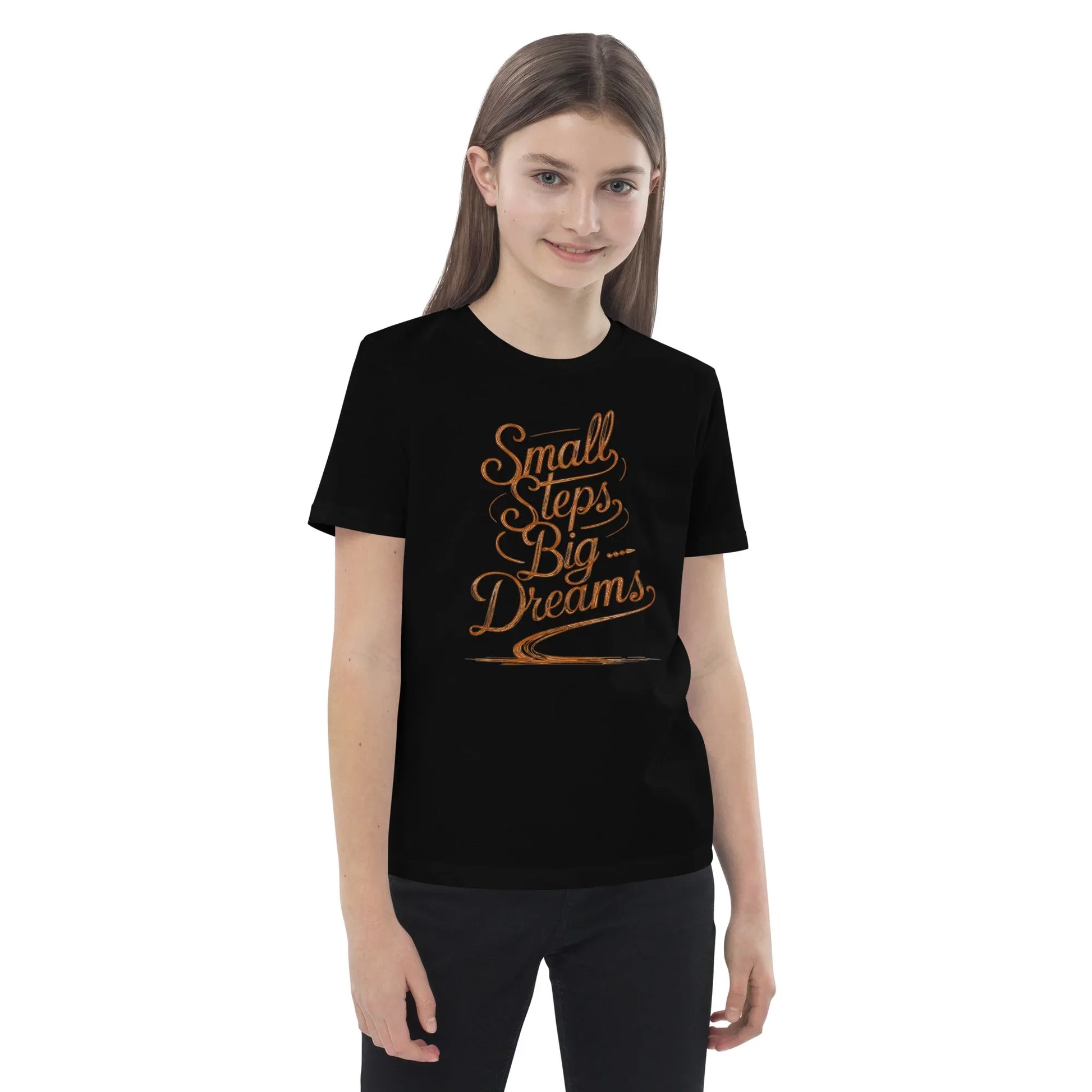 Organic Cotton Kids T-Shirt | Small Steps Big Dreams - AwRans Clothing