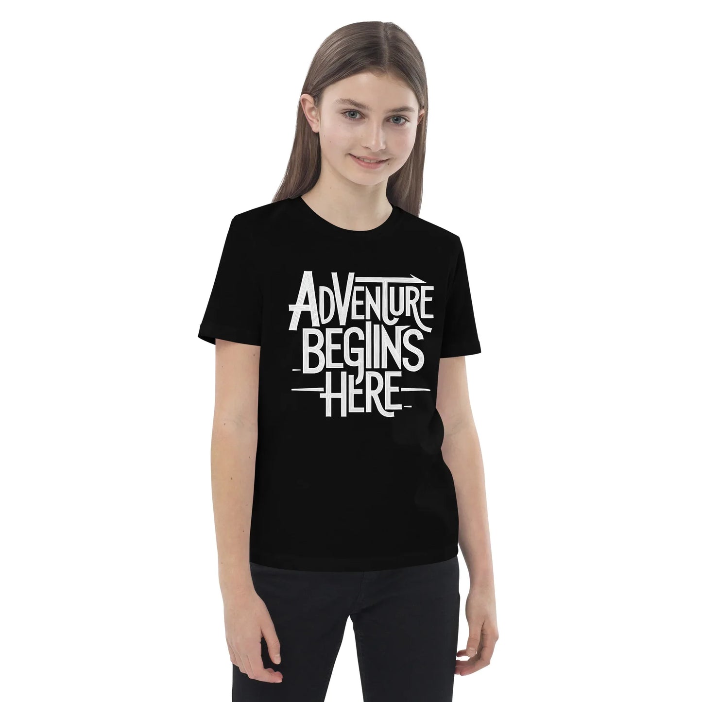 Organic Cotton Kids T-Shirt | Adventure Begins Here - AwRans Clothing
