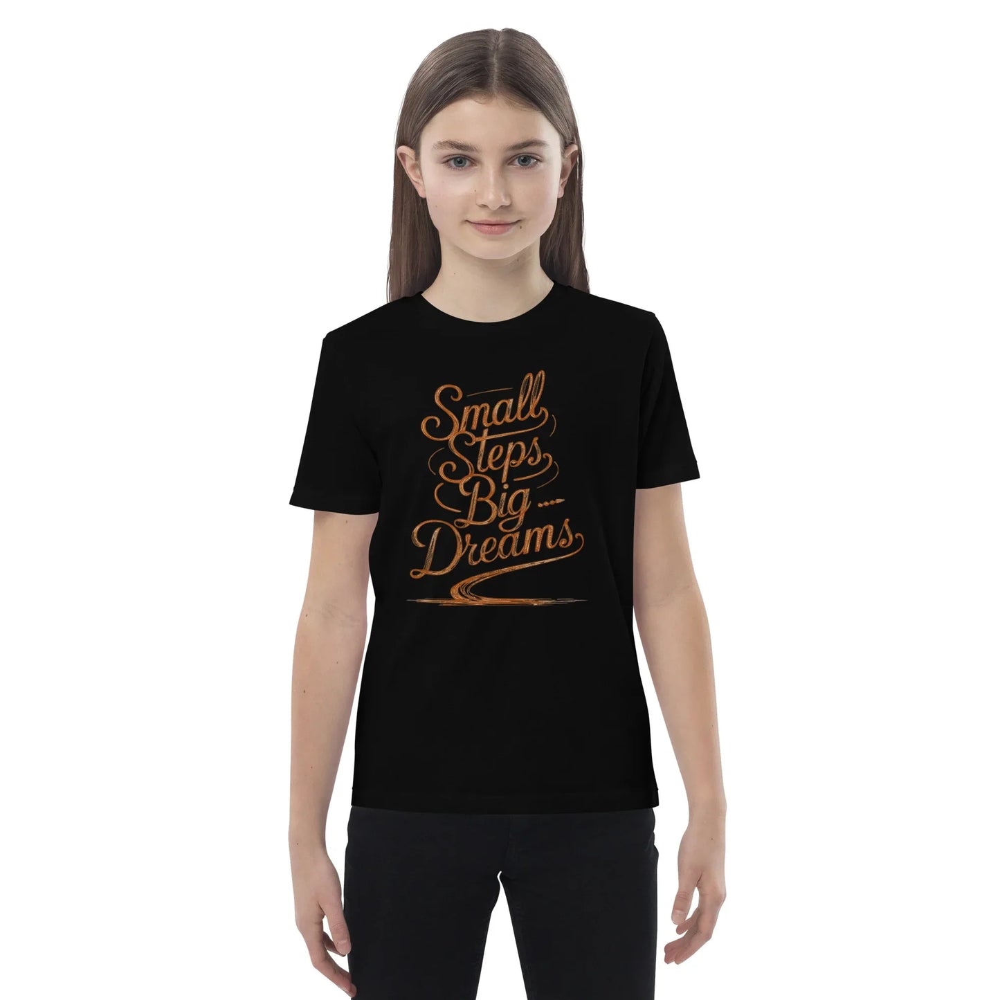 Organic Cotton Kids T-Shirt | Small Steps Big Dreams - AwRans Clothing