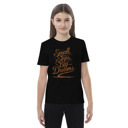 Organic Cotton Kids T-Shirt | Small Steps Big Dreams - AwRans Clothing