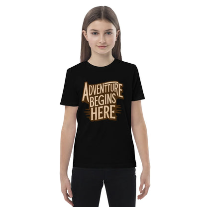 Organic Cotton Kids T-Shirt | Adventure Begins Here - AwRans Clothing