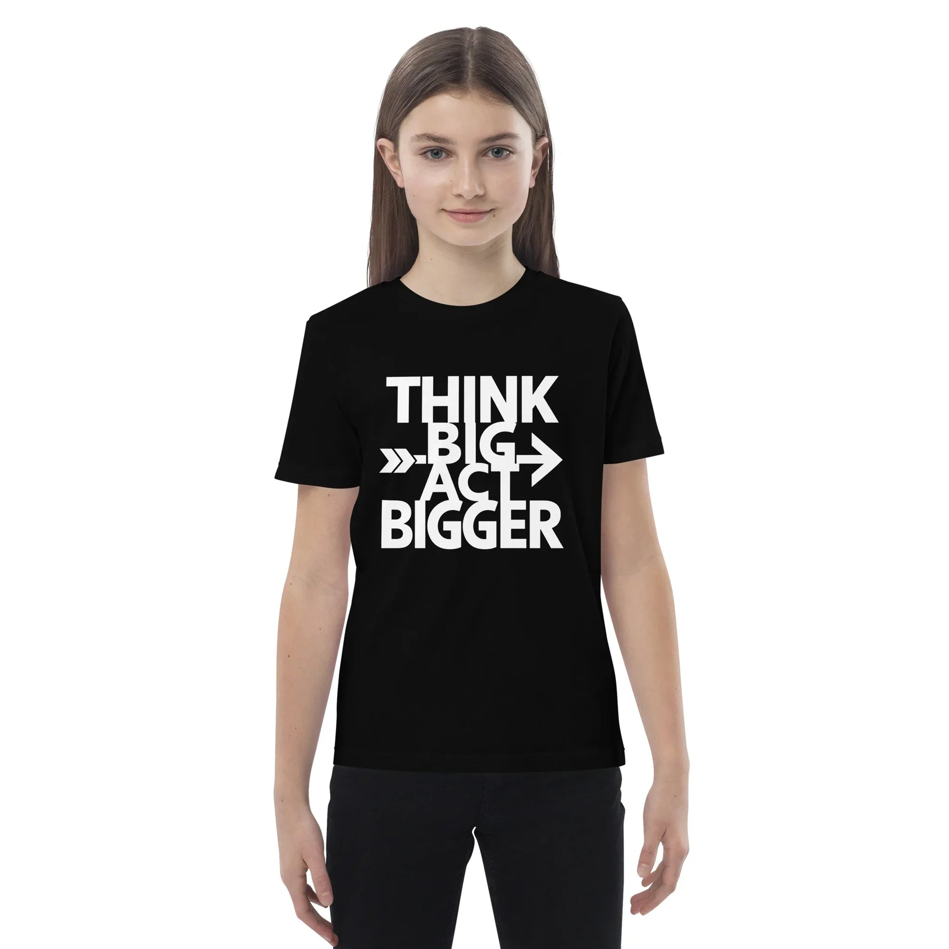Organic Cotton Kids T-Shirt | Think Big Act Bigger - AwRans Clothing
