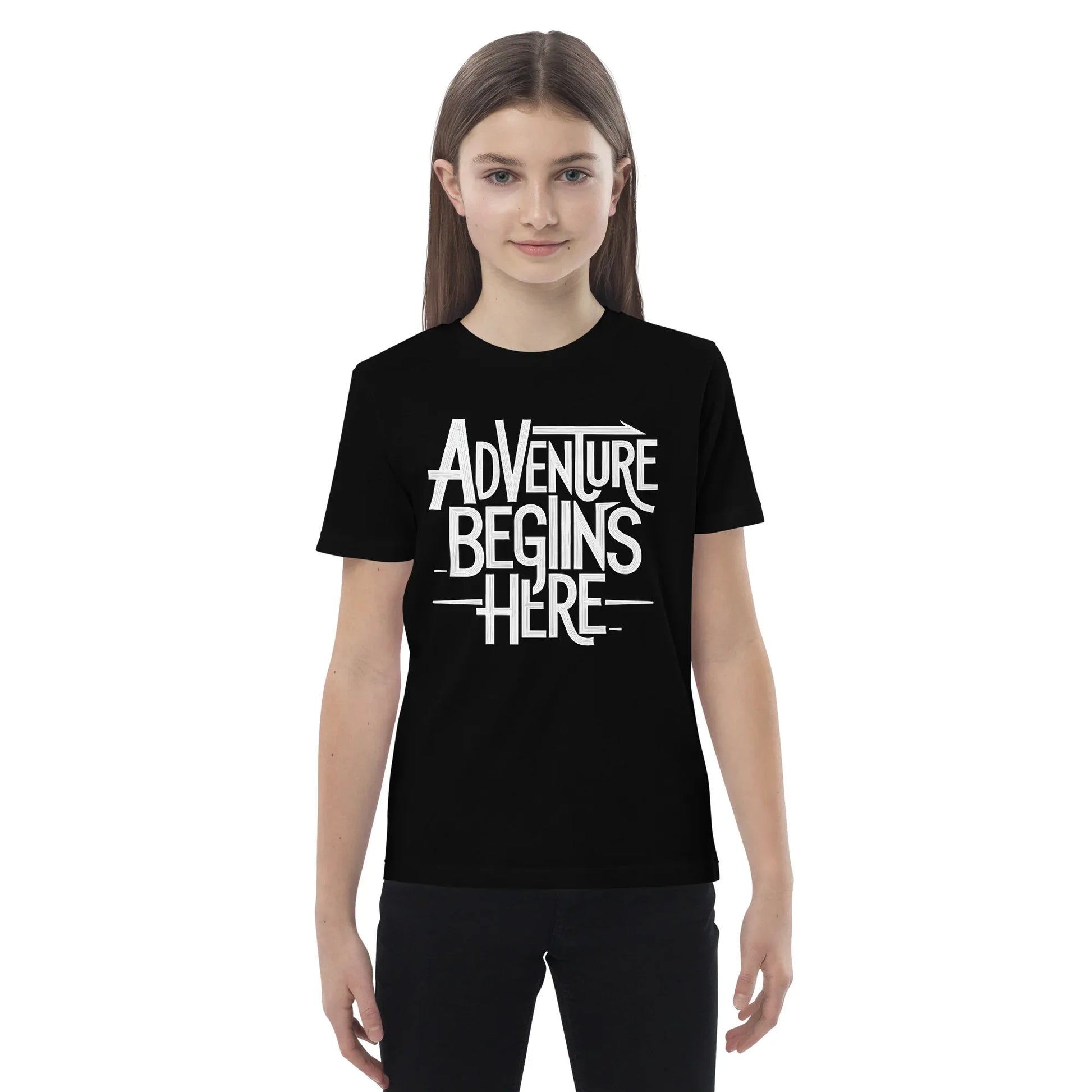 Organic Cotton Kids T-Shirt | Adventure Begins Here - AwRans Clothing