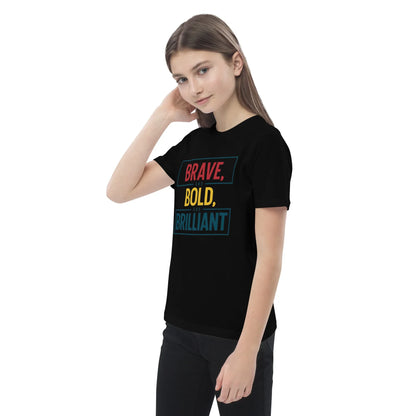 Organic Cotton Kids T-Shirt | Brave And Bold And Brilliant - AwRans Clothing