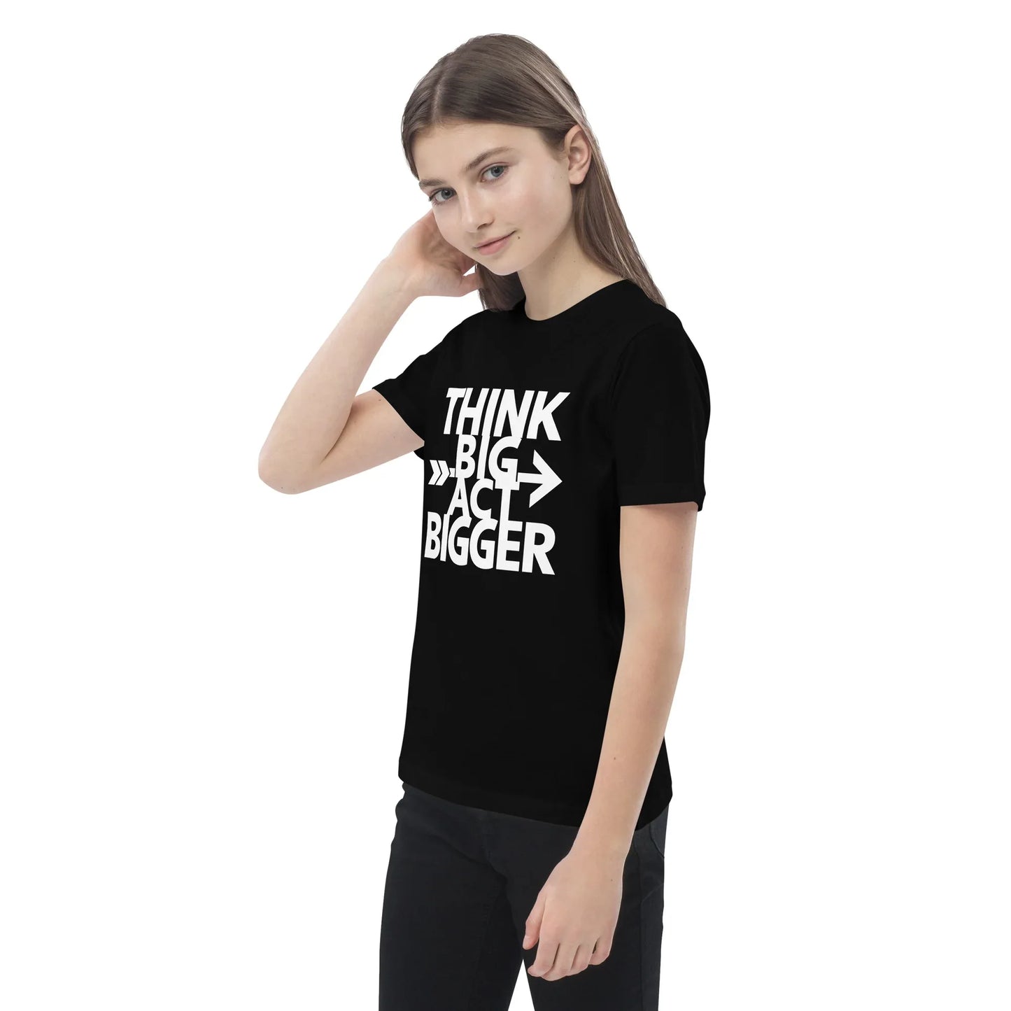 Organic Cotton Kids T-Shirt | Think Big Act Bigger - AwRans Clothing