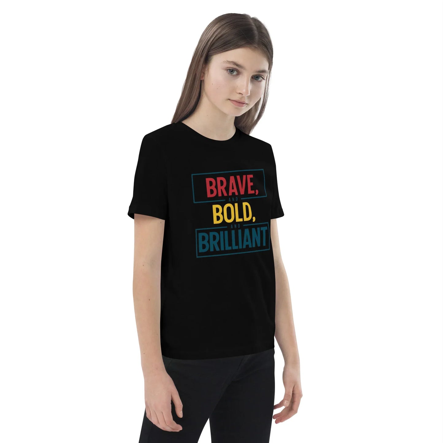 Organic Cotton Kids T-Shirt | Brave And Bold And Brilliant - AwRans Clothing