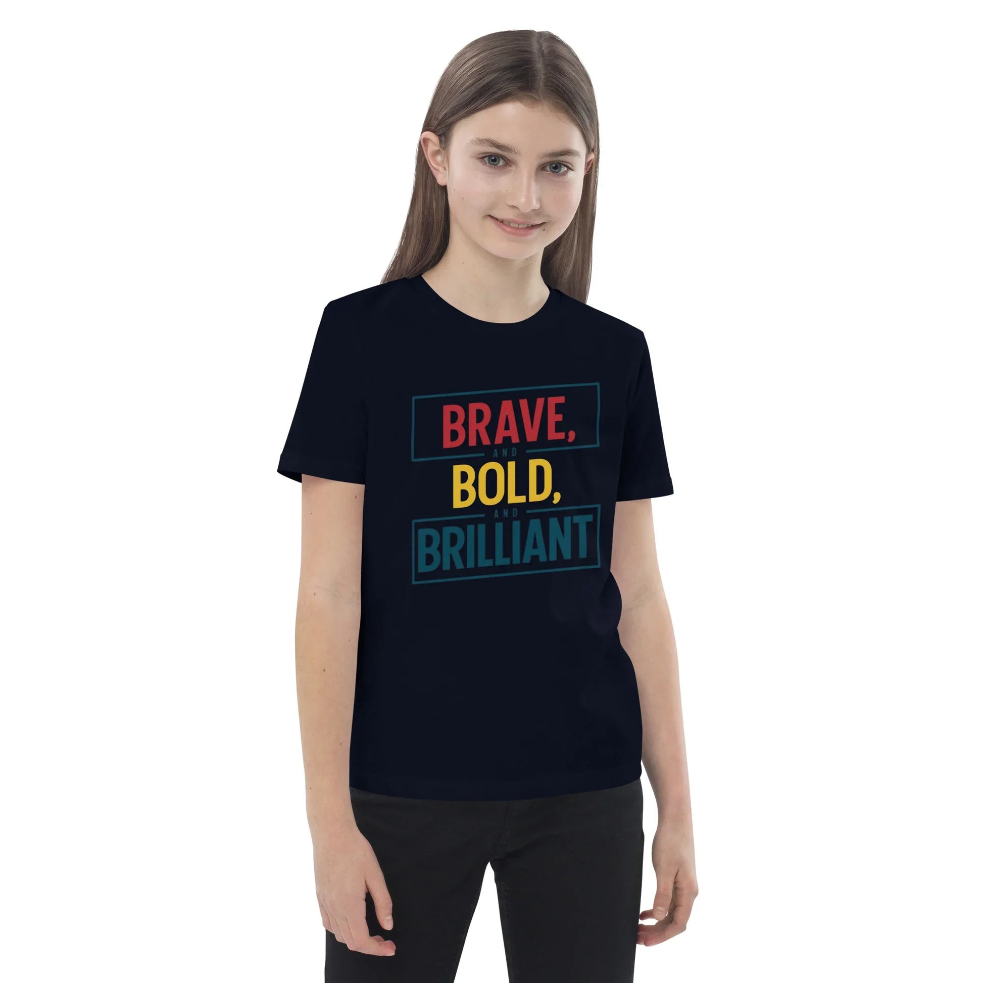 Organic Cotton Kids T-Shirt | Brave And Bold And Brilliant - AwRans Clothing