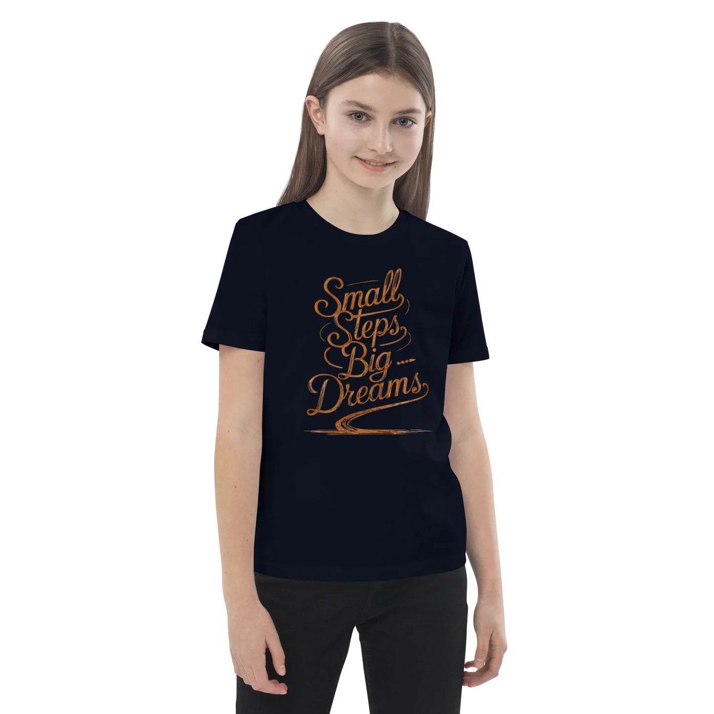 Organic Cotton Kids T-Shirt | Small Steps Big Dreams - AwRans Clothing