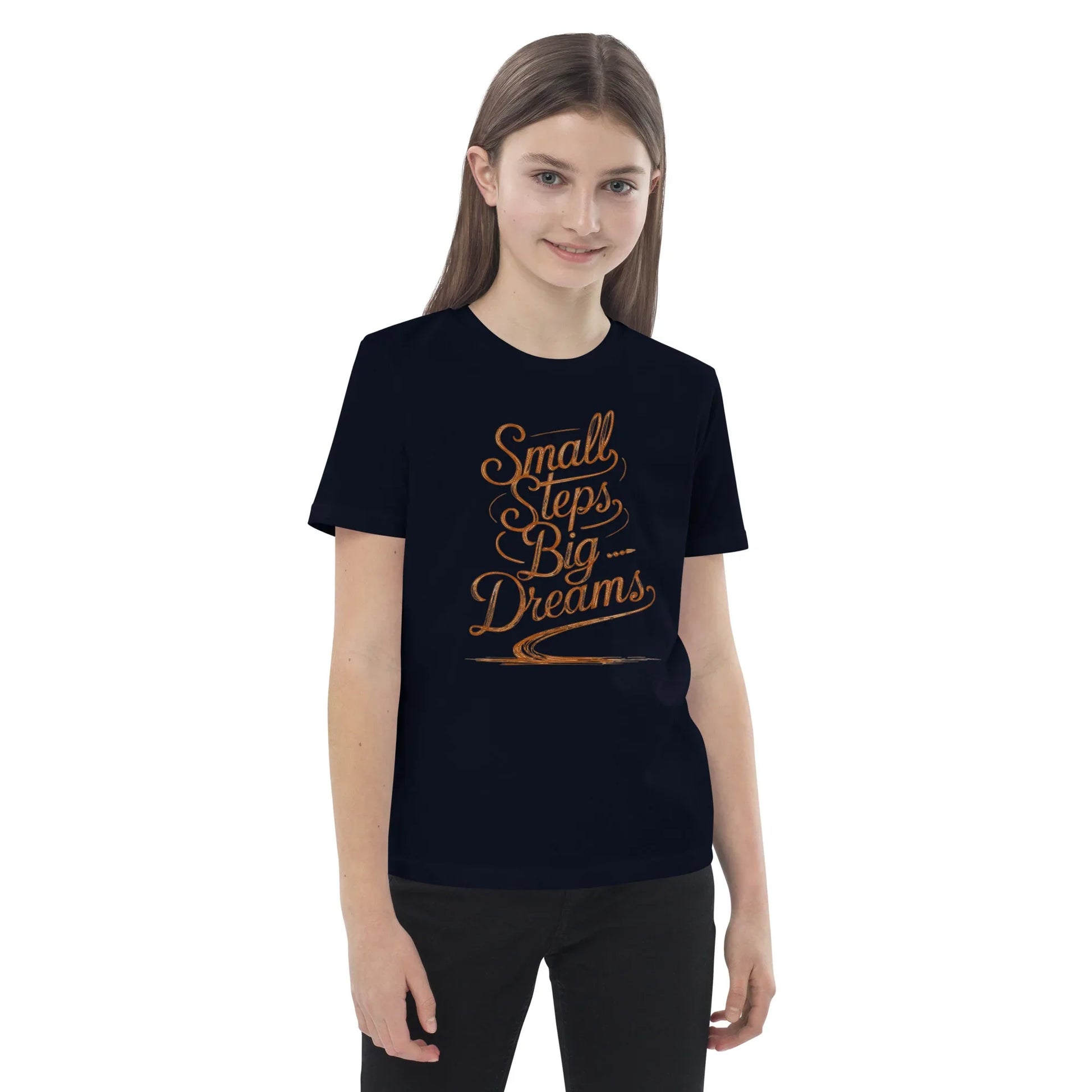 Organic Cotton Kids T-Shirt | Small Steps Big Dreams - AwRans Clothing