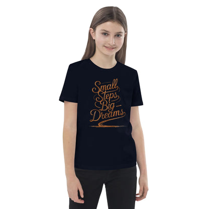 Organic Cotton Kids T-Shirt | Small Steps Big Dreams - AwRans Clothing