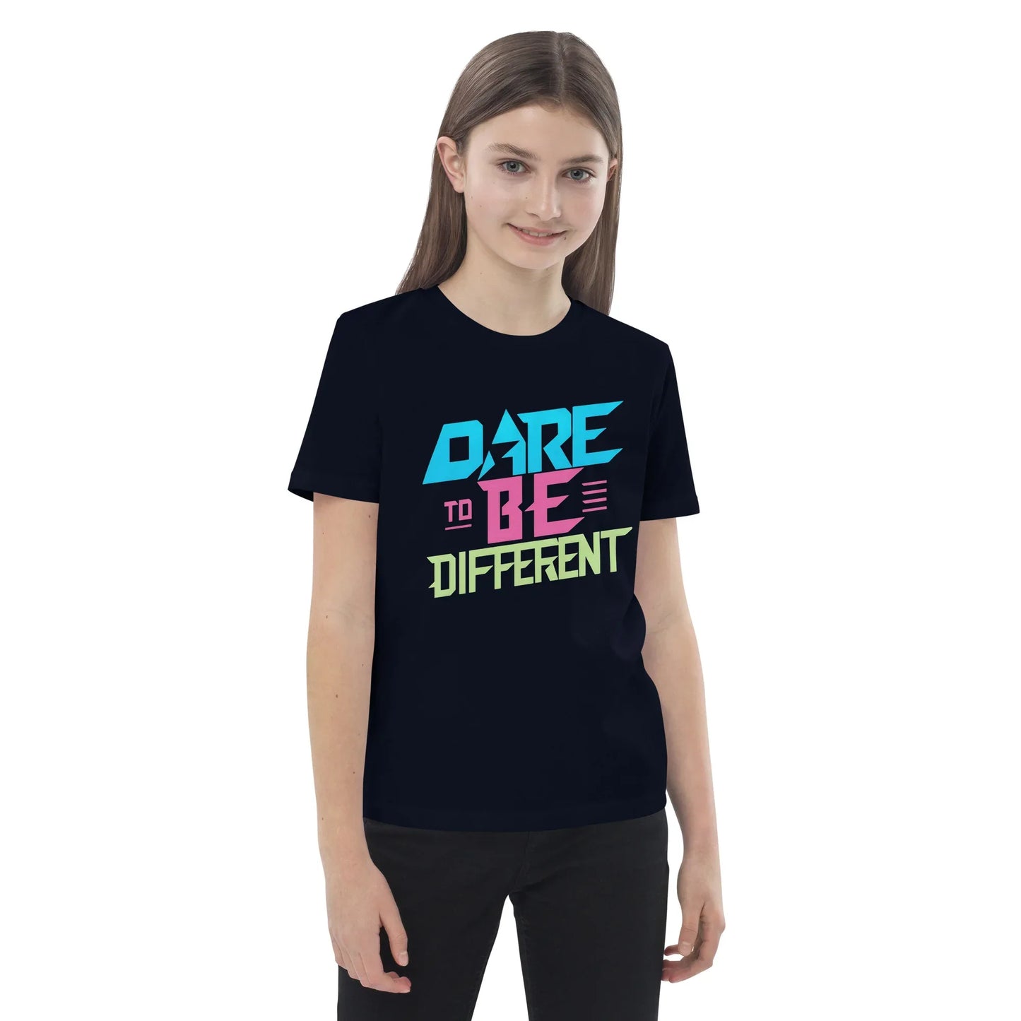 Organic Cotton Kids T-Shirt | Dare To Be Different - AwRans Clothing