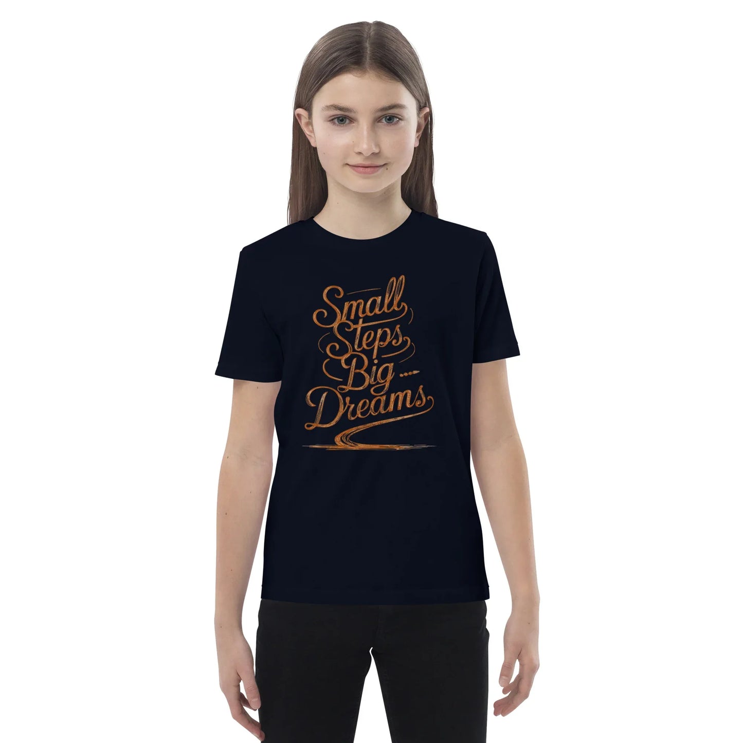 Organic Cotton Kids T-Shirt | Small Steps Big Dreams - AwRans Clothing