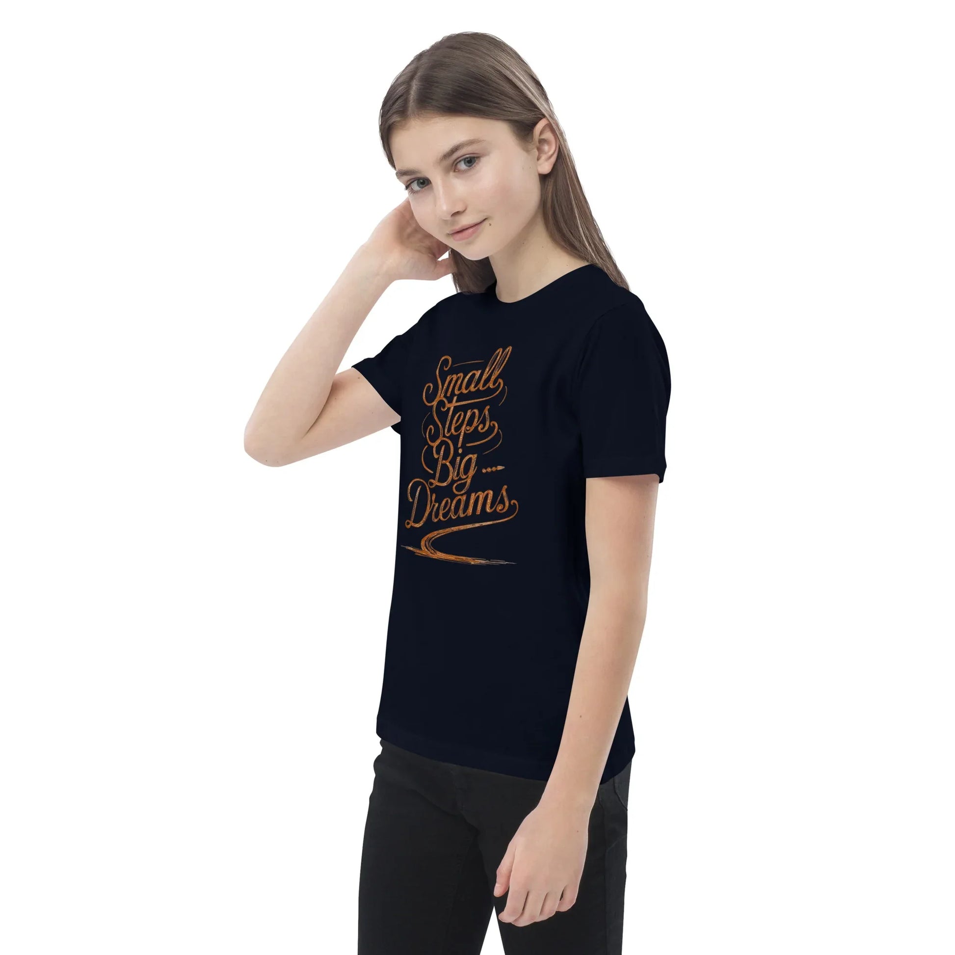 Organic Cotton Kids T-Shirt | Small Steps Big Dreams - AwRans Clothing