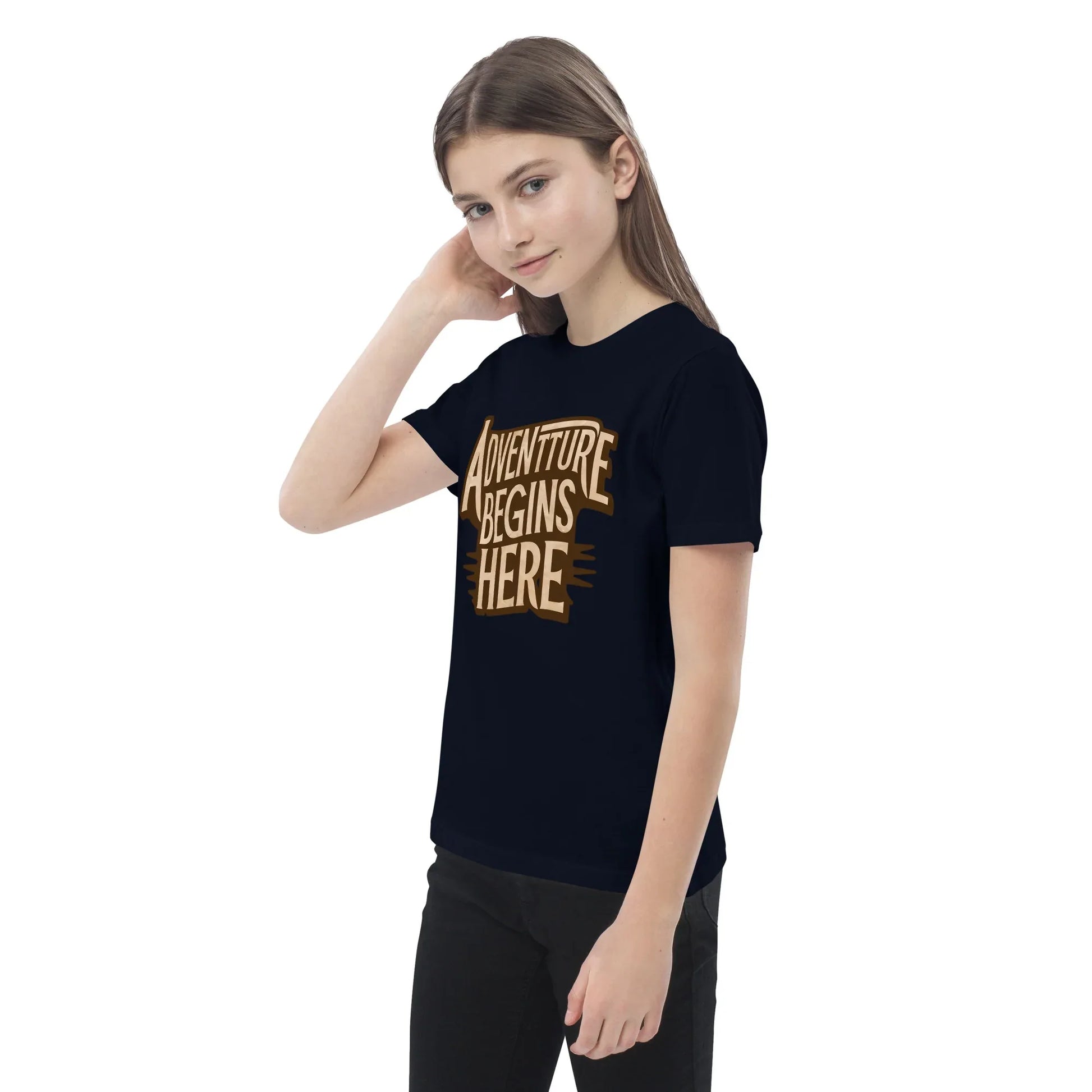 Organic Cotton Kids T-Shirt | Adventure Begins Here - AwRans Clothing