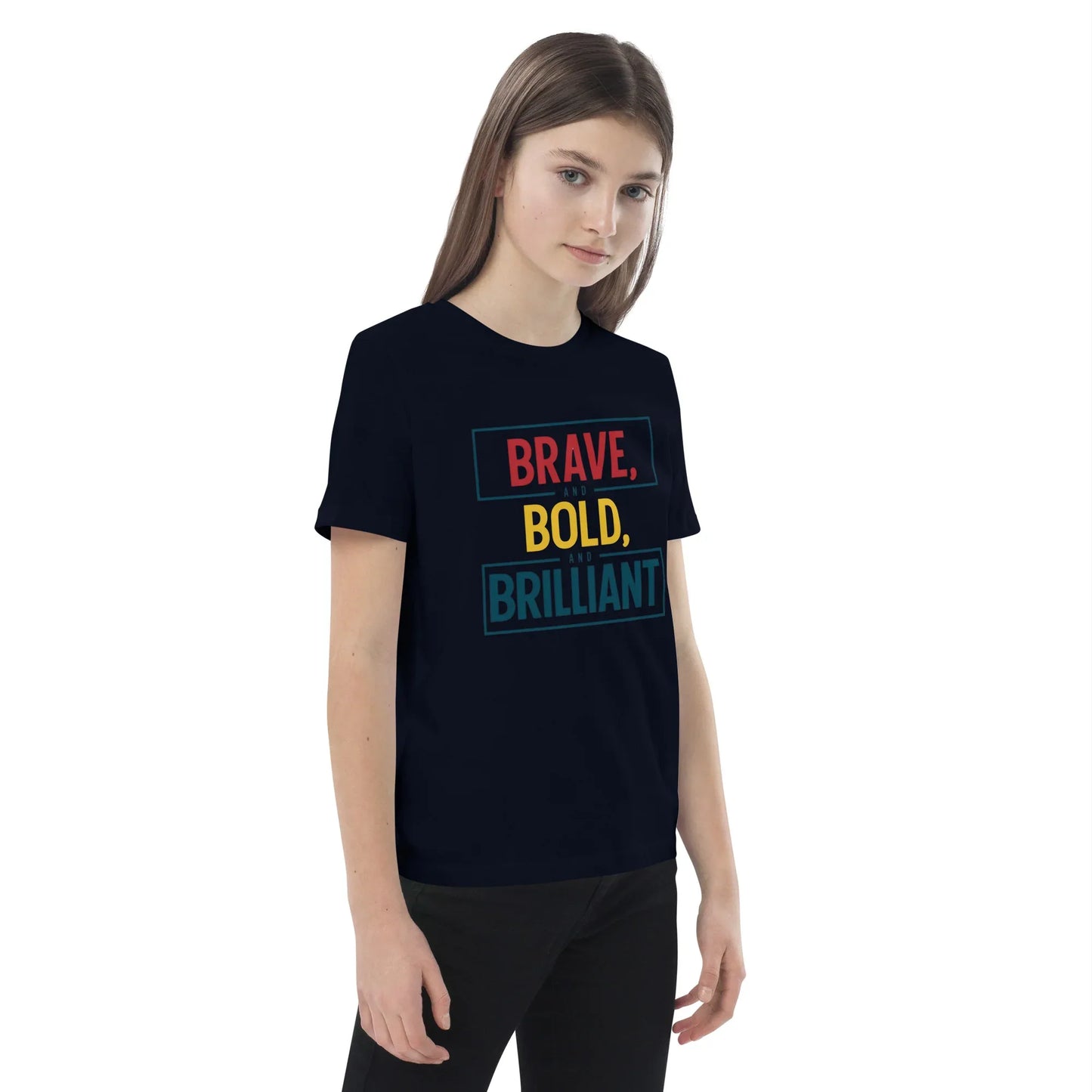 Organic Cotton Kids T-Shirt | Brave And Bold And Brilliant - AwRans Clothing