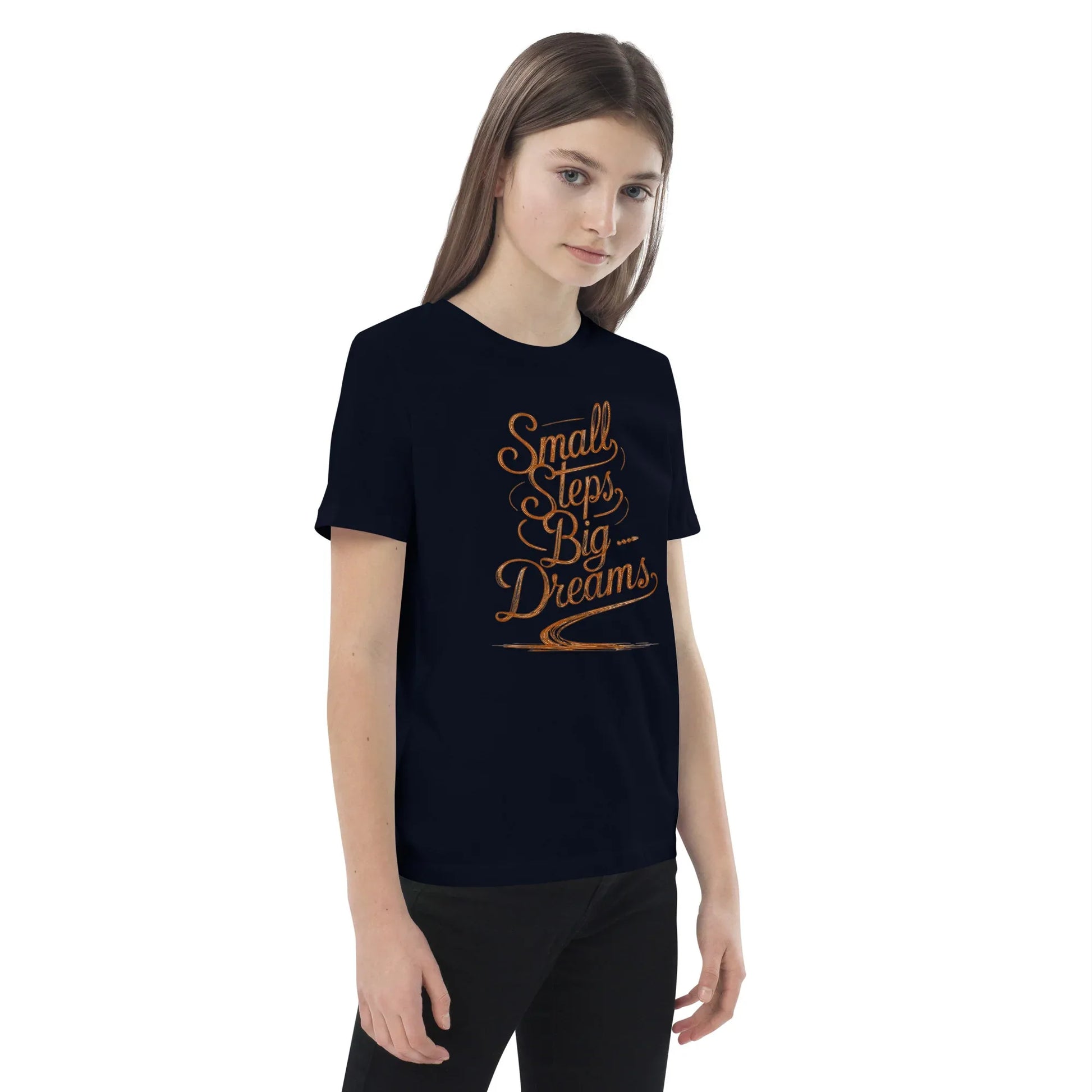 Organic Cotton Kids T-Shirt | Small Steps Big Dreams - AwRans Clothing