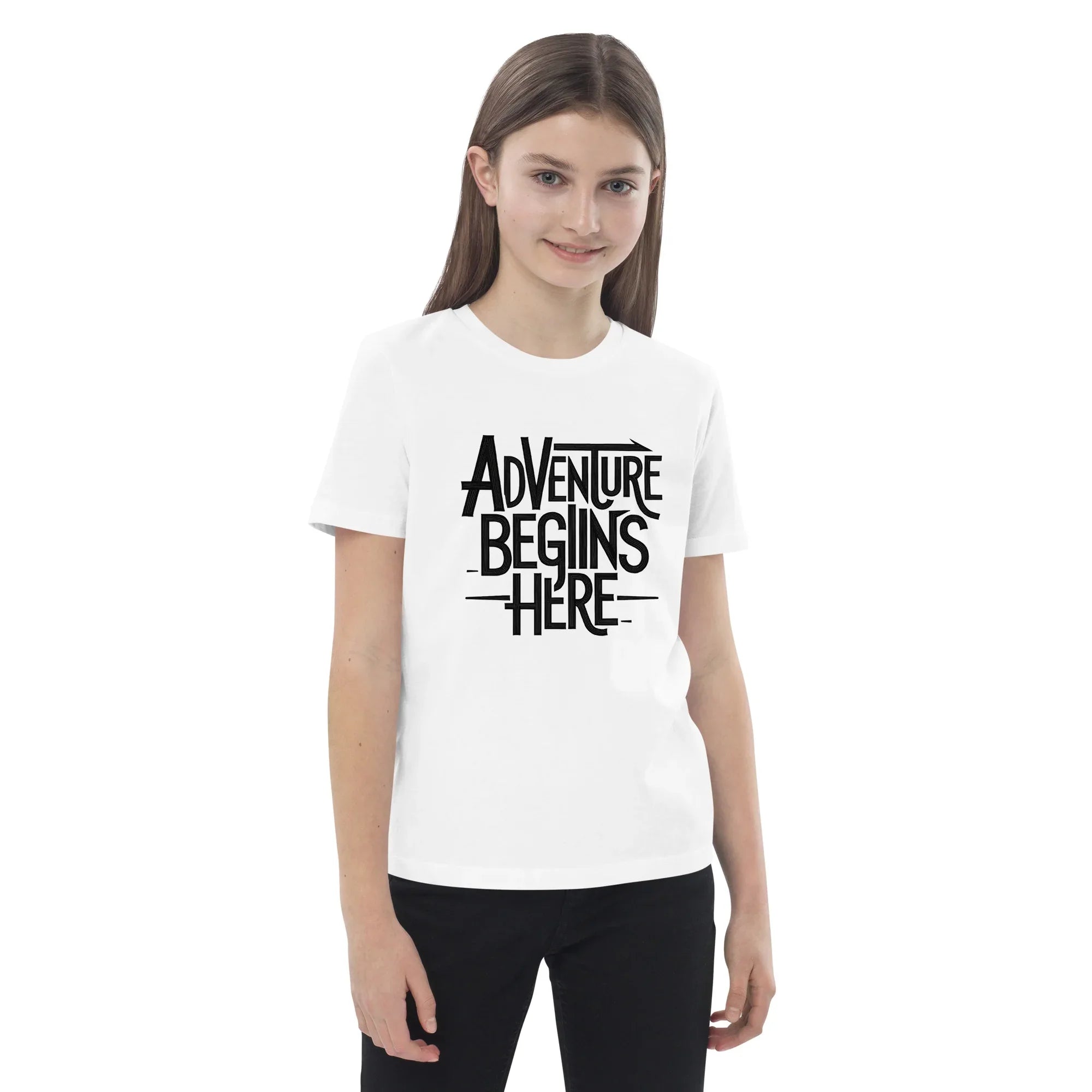 Organic Cotton Kids T-Shirt | Adventure Begins Here - AwRans Clothing